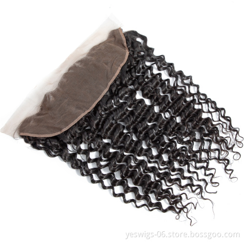 Hot Selling 13*4 Water Wave Lace Frontal With Baby Hair 4x4 2x6 5x5 13x6 6x6 7x7 360 Raw Indian Virgin Hair Swiss Lace Frontal